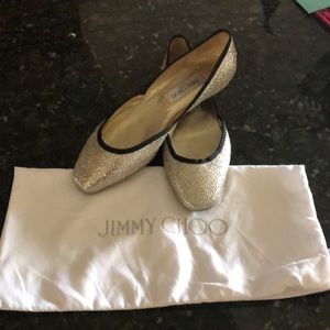 Jimmy Choo brand new stunning silver flat